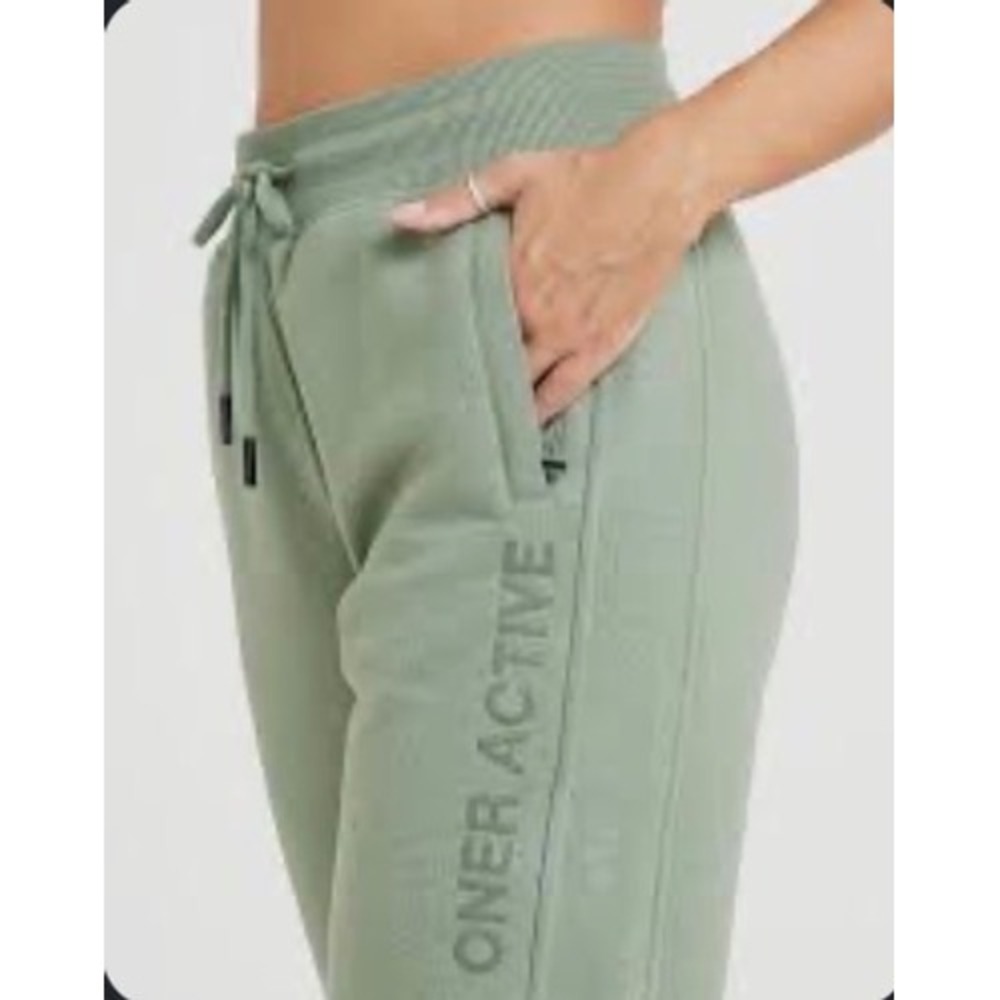 Oner Active Lounge Joggers Womens Small‎ Sage Green Excellent Fleece Sweatpants